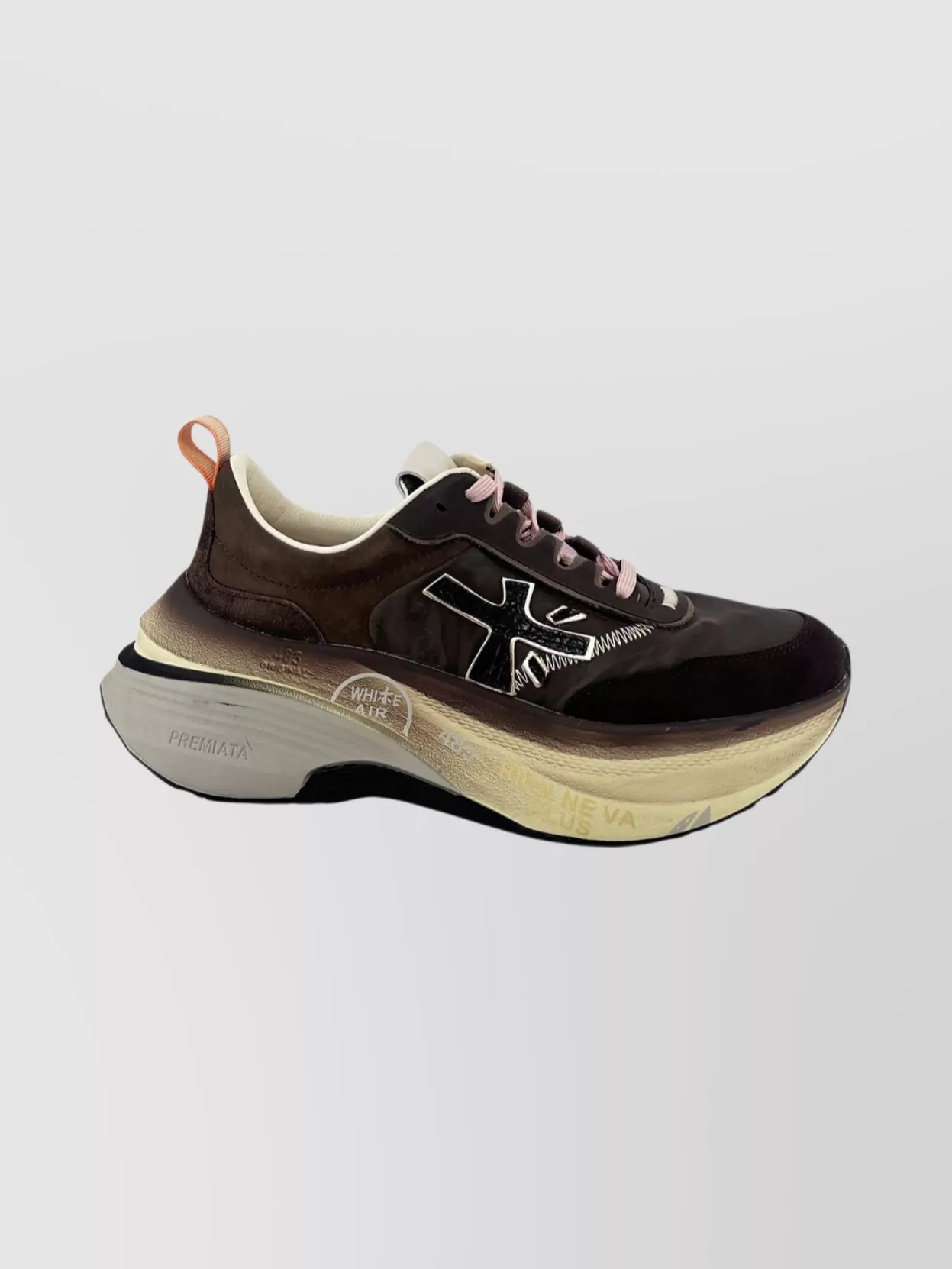Premiata Chunky Sole Lace-Up Shoes With Pull Tab