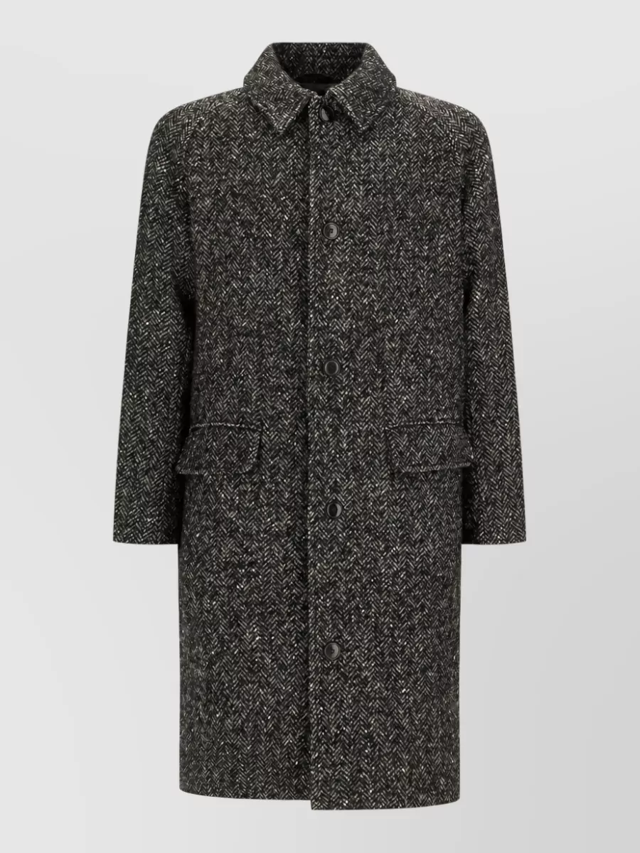 Sebago embroidered wool coat
