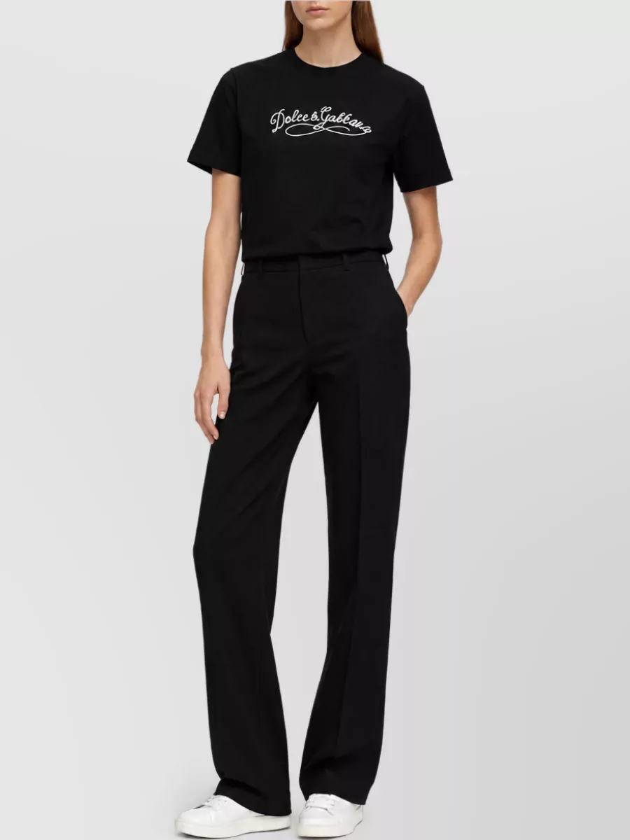Dolce&Gabbana Logo Crew Neck T Shirt Short Sleeves