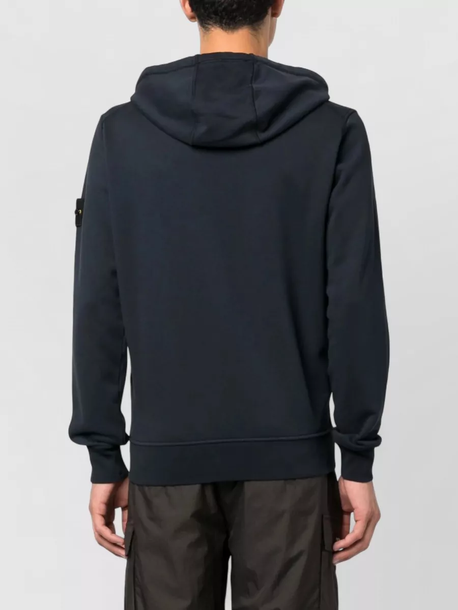 Stone Island Cotton Hooded Zip-Up Sweatshirt