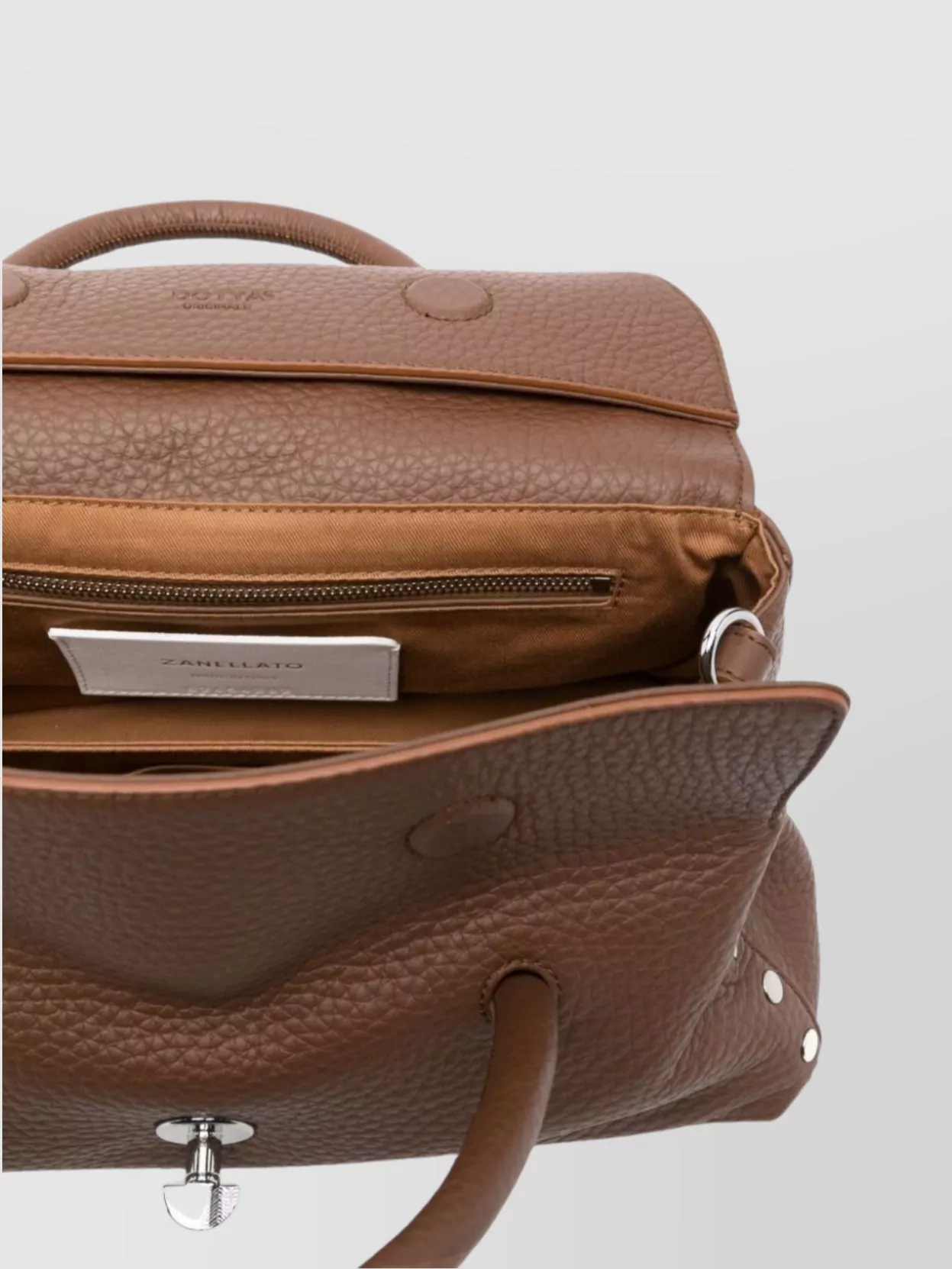 Zanellato Small Leather Shoulder Bag Featuring Studs