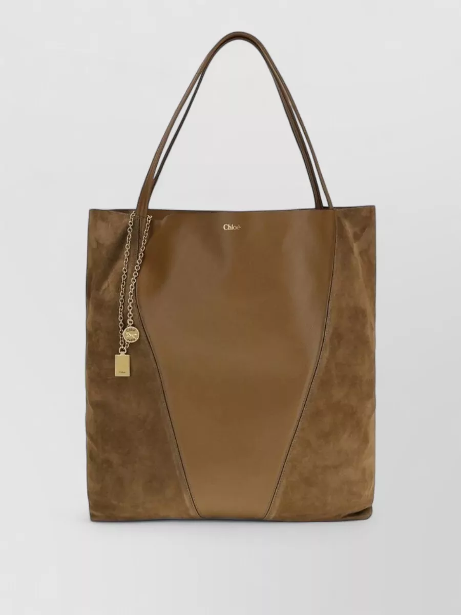 Chloé chloé spin suede leather shoulder bag