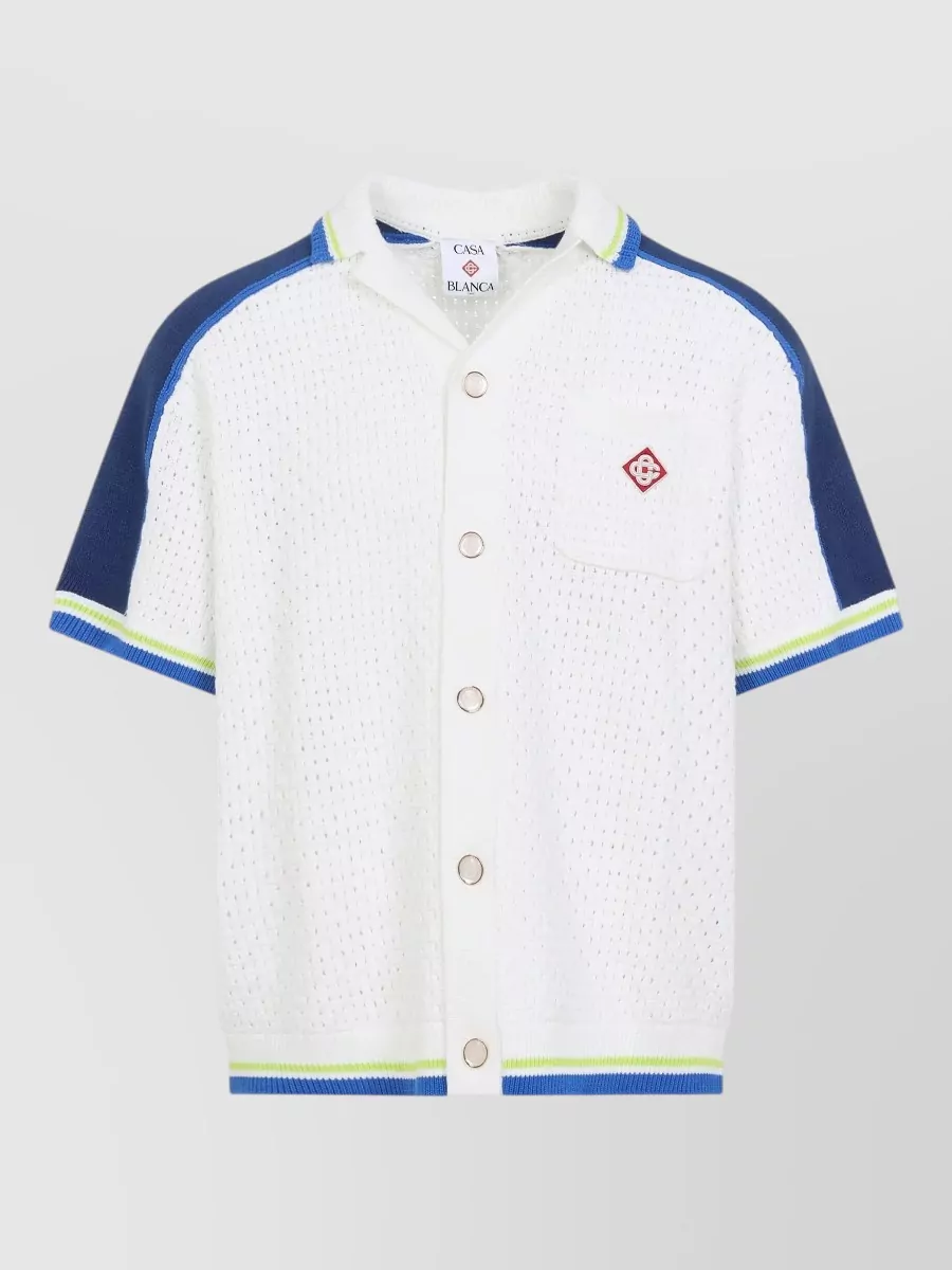 Casablanca crochet short-sleeve shirt