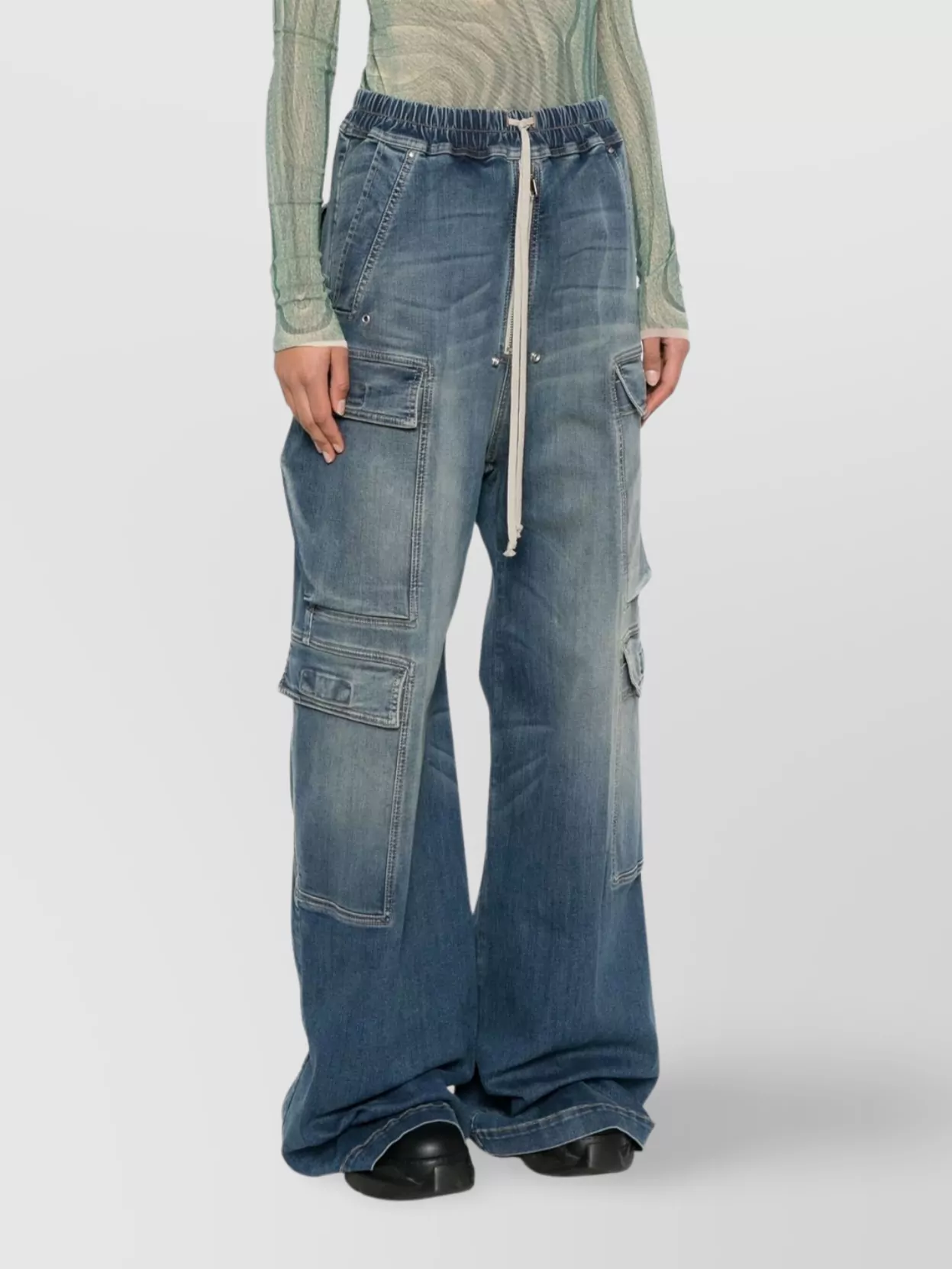 Rick Owens Drkshdw Cargo Trousers With Double Jumbo Belts