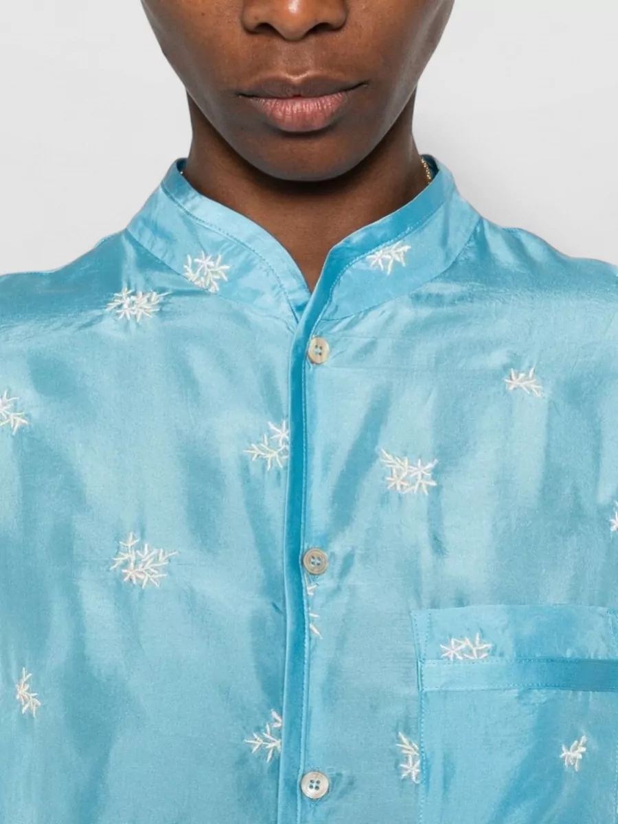 Forte Forte Silk Floral-Print Long-Sleeve Shirt