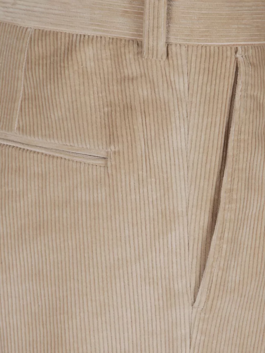 Drôle De Monsieur Corduroy Trousers Pleated Front