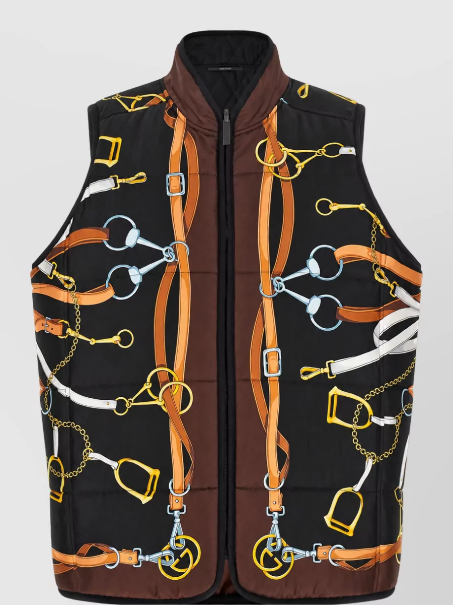 Gucci silk reversible quilted vest