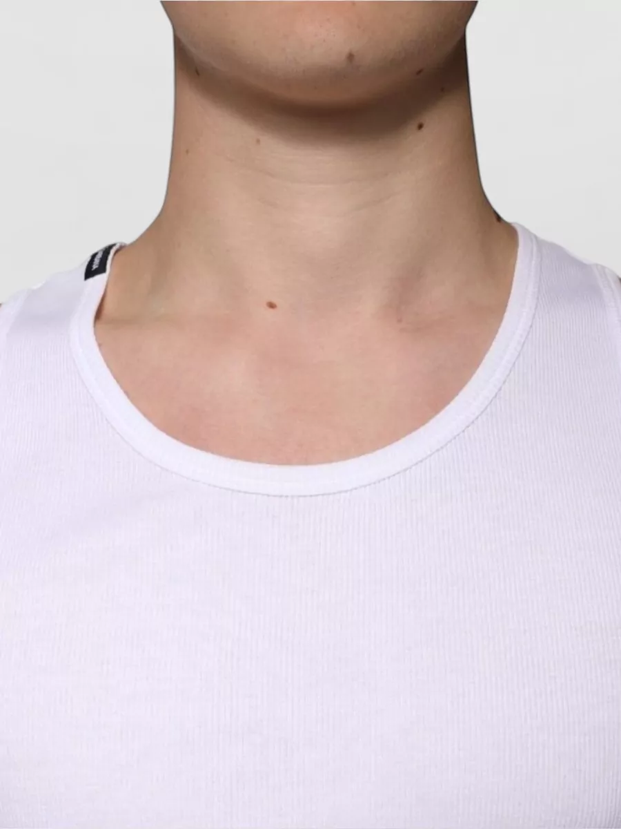Dolce&Gabbana Ribbed Sleeveless Cotton Tank Top