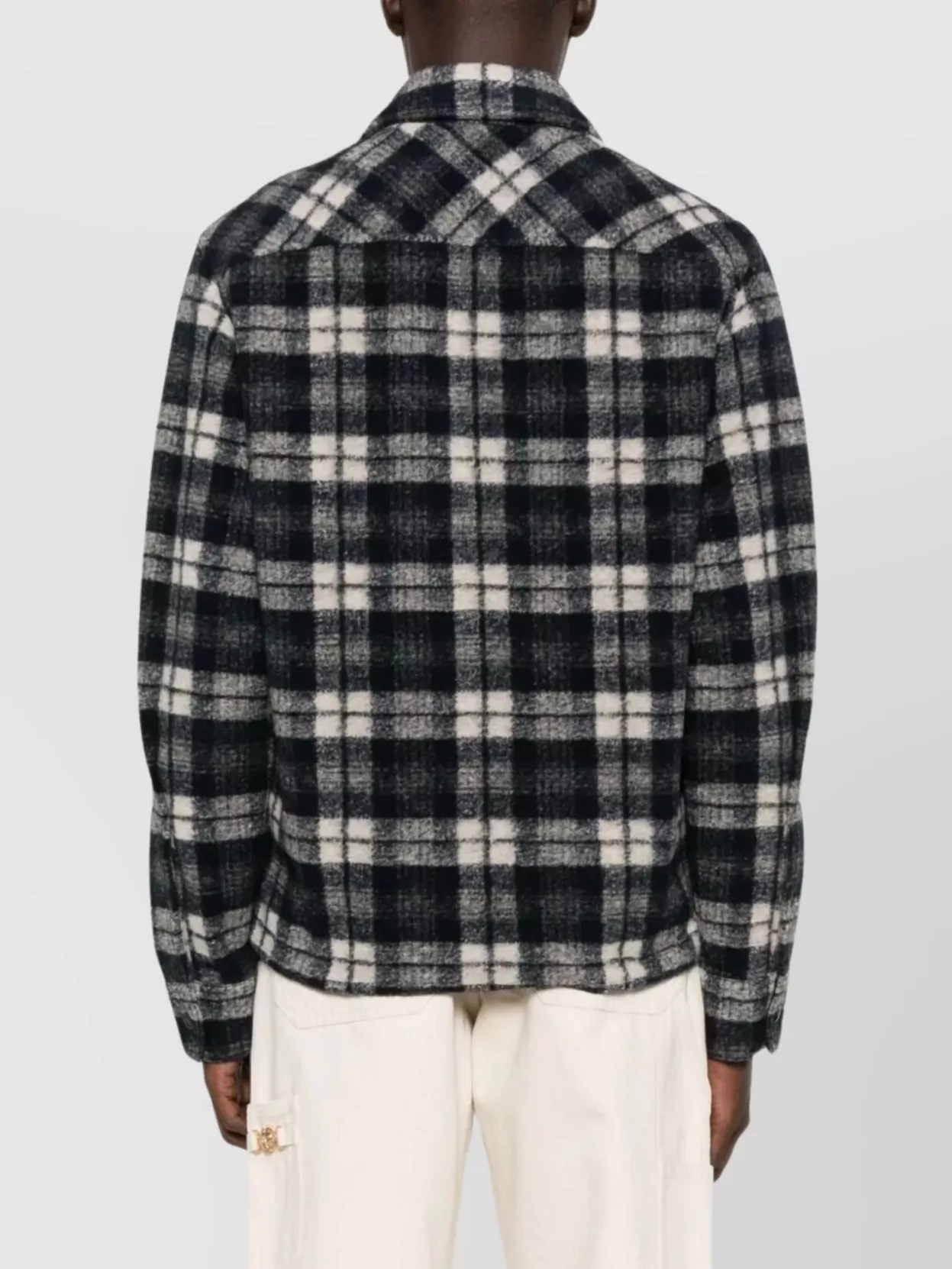 Moncler Long Sleeve Checked Shirt With Chest Pocket