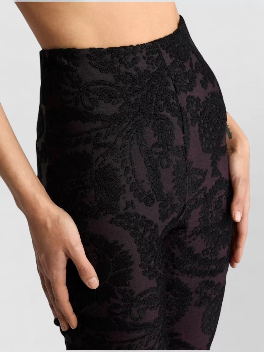 Etro High-Rise Flared Paisley-Jacquard Trousers