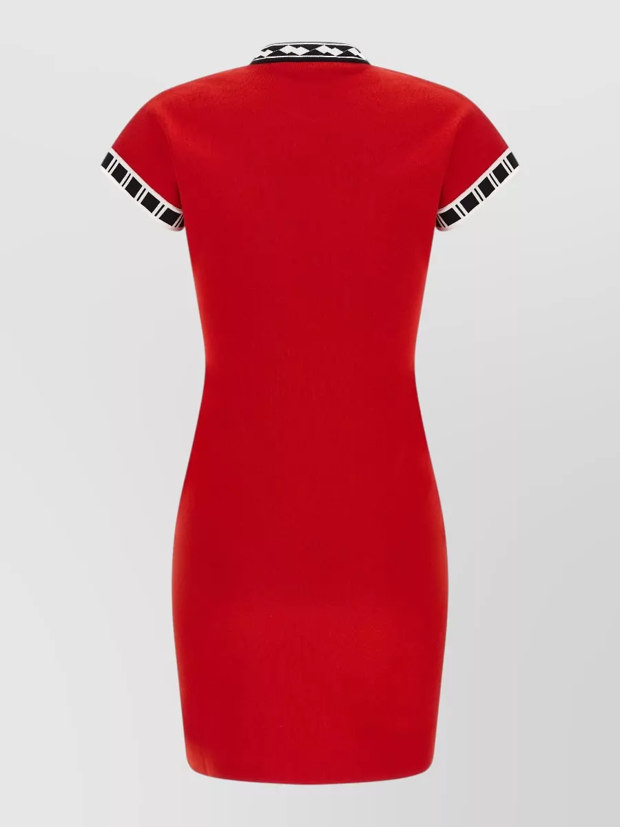 Versace cotton knit short-sleeve mini dress