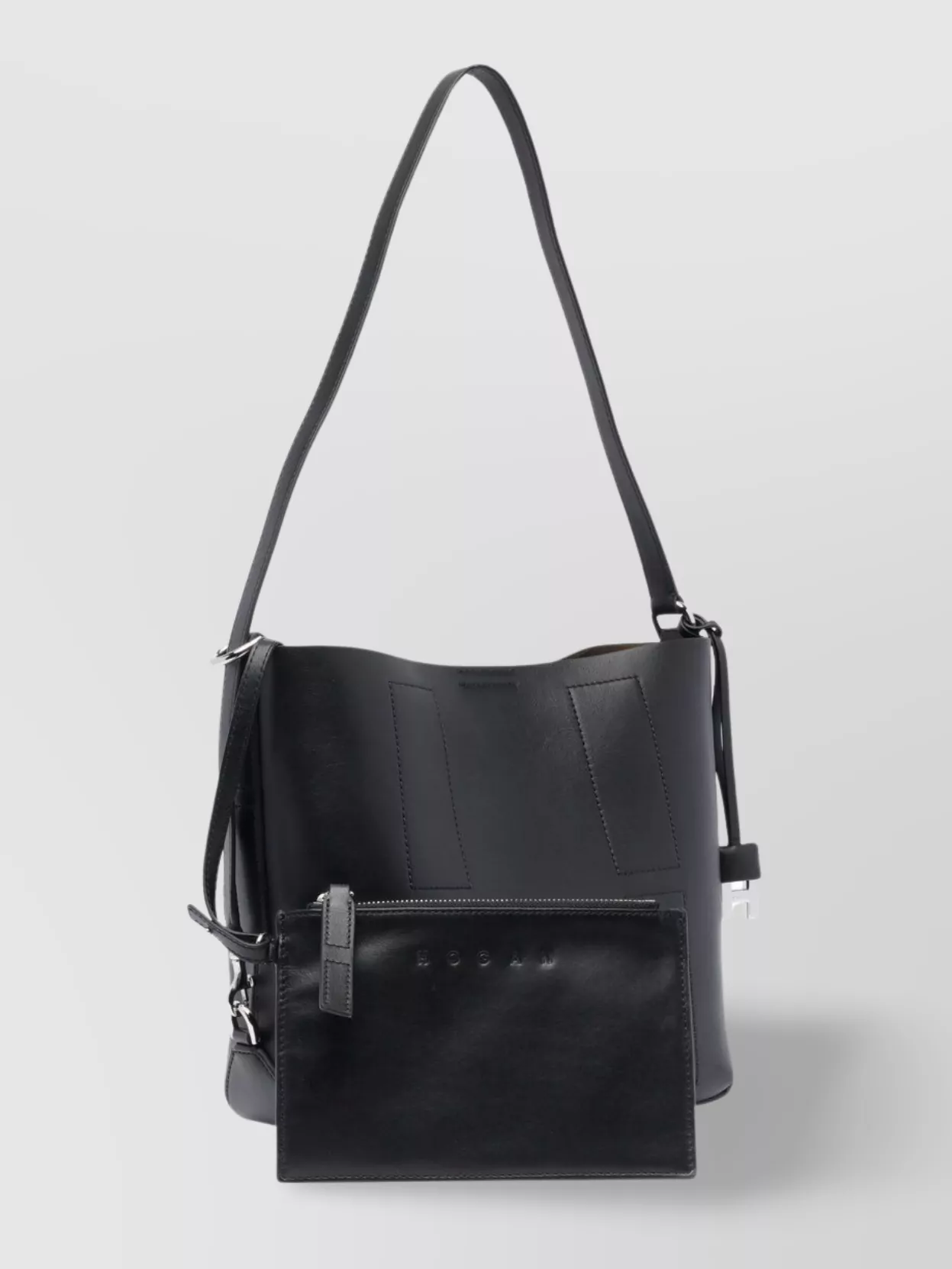 Hogan Medium Leather Shoulder Bag With Adjustable Strap