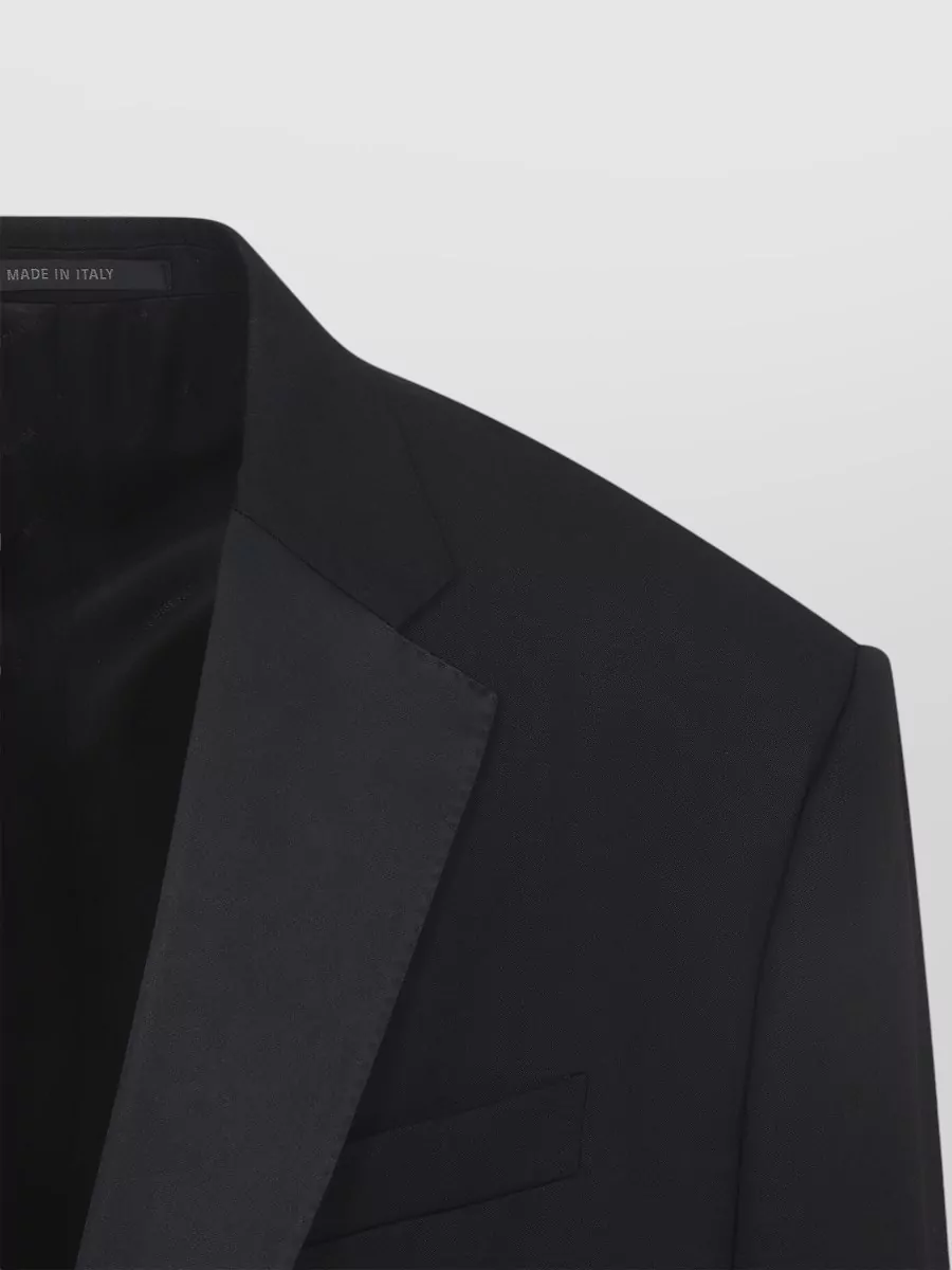 Balenciaga Tuxedo Jacket Satin Trim Notch Lapel
