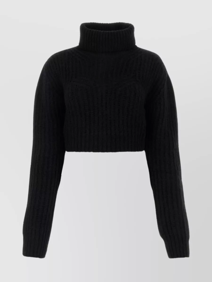 Shop Dsquared2 Modern Knit Turtleneck Sweater In Black