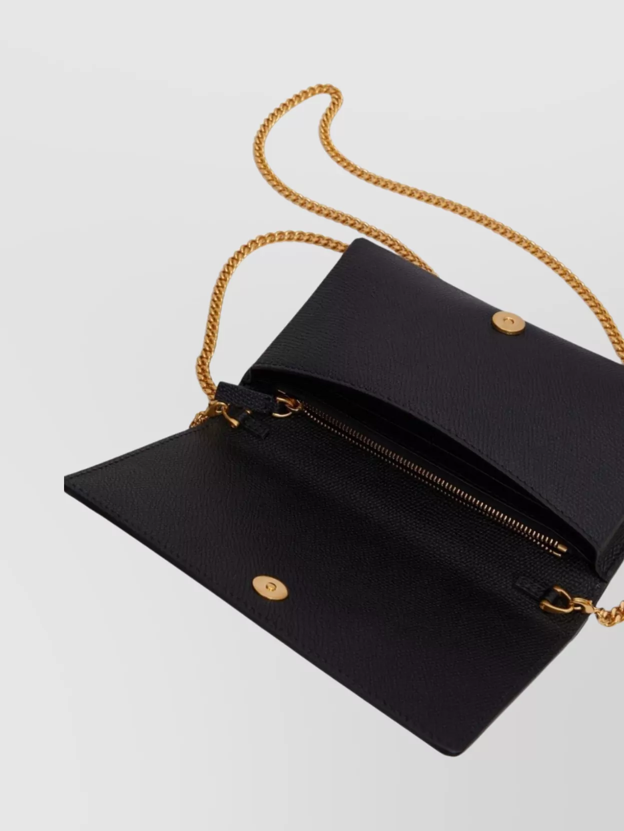 Valentino Garavani Chain Strap Leather Logo Clutch