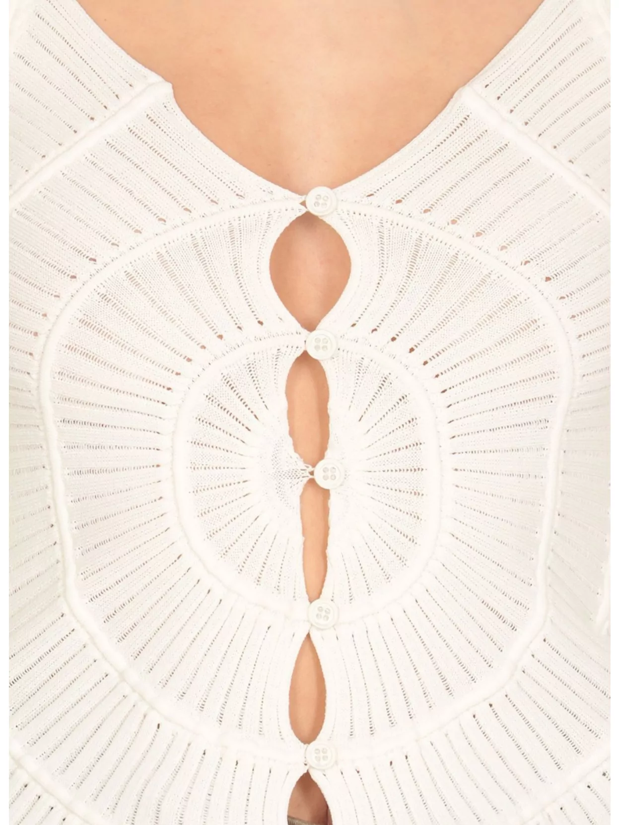 Pinko Ribbed Viscose Cardigan Asymmetric Hem