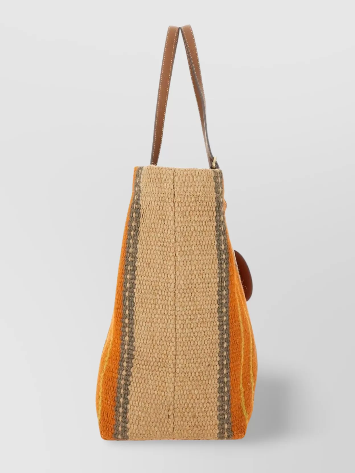 Shop Anya Hindmarch Logo Striped Jute Tote Bag