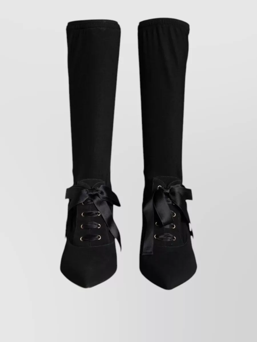 Dolce&Gabbana Mid Calf Stiletto Sock Boots