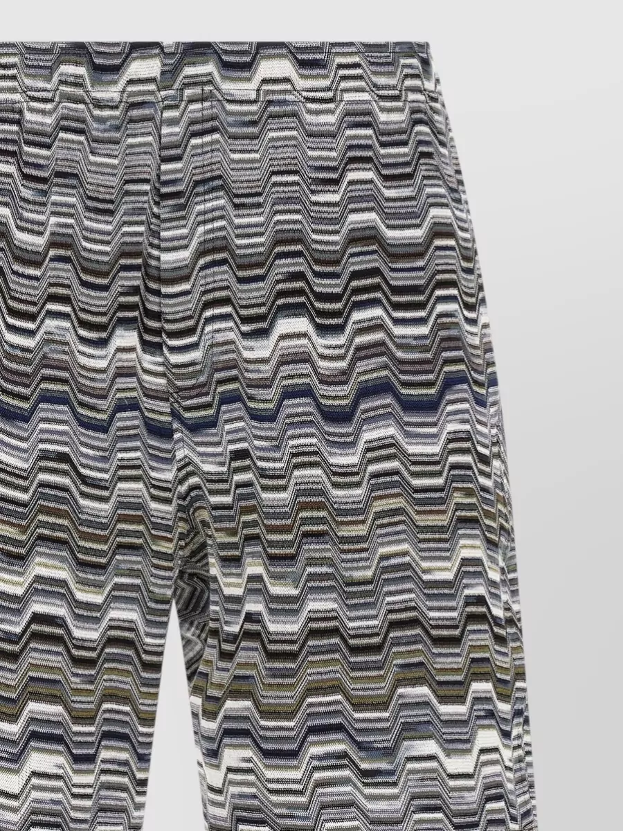 Missoni Zigzag Pattern Bermuda Shorts Button Pockets