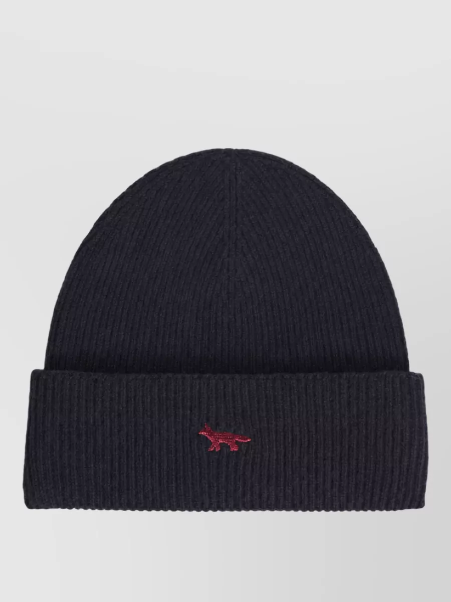 Maison Kitsuné wool ribbed beanie