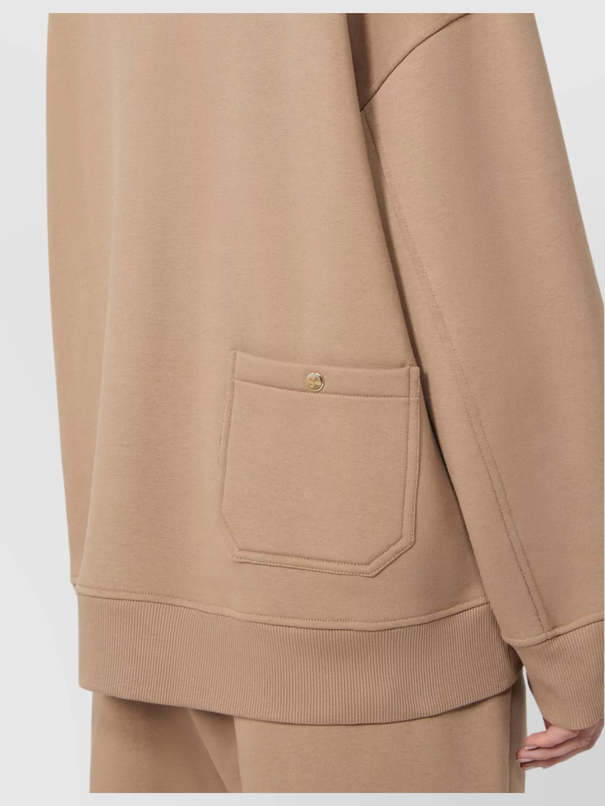 S Max Mara Crew Neck Brushed Cotton Sweatshirt