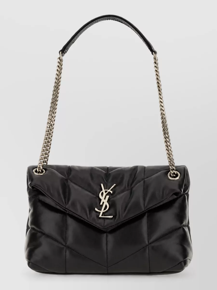 Saint Laurent Loulou Puffer Small Leather Clutch Bag