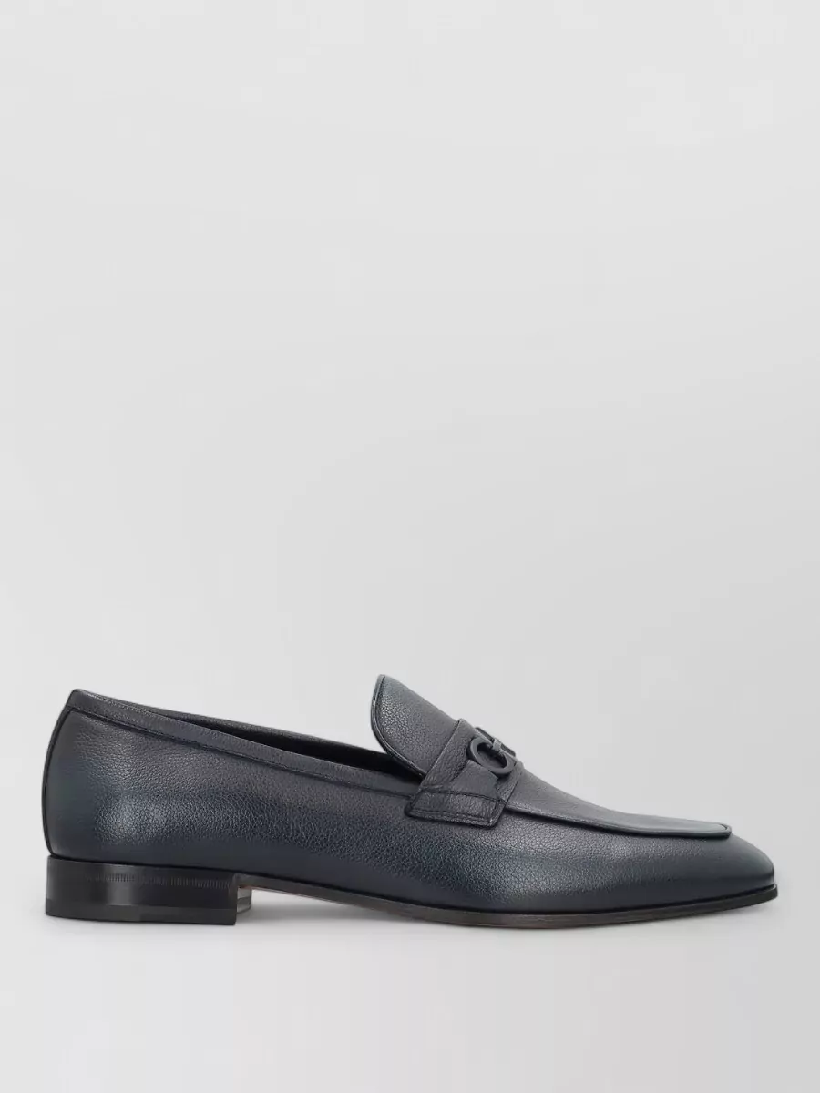 Ferragamo Hammered Leather Loafers