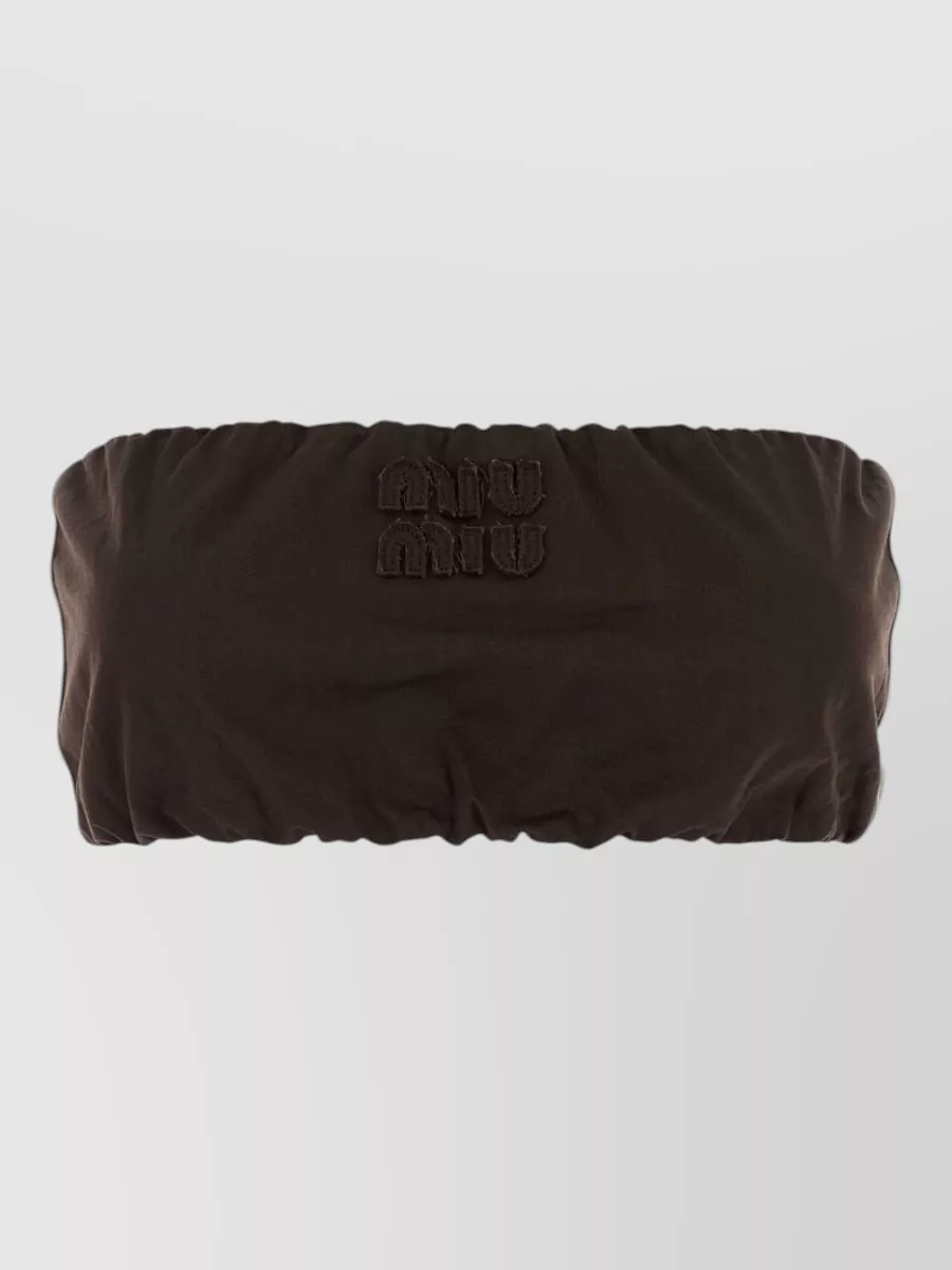 Miu Miu Cotton Twill Bra Top
