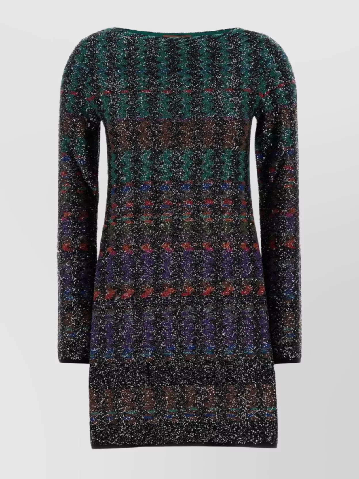 Missoni Mini Dress With Chevron And Stripe Pattern In Blue