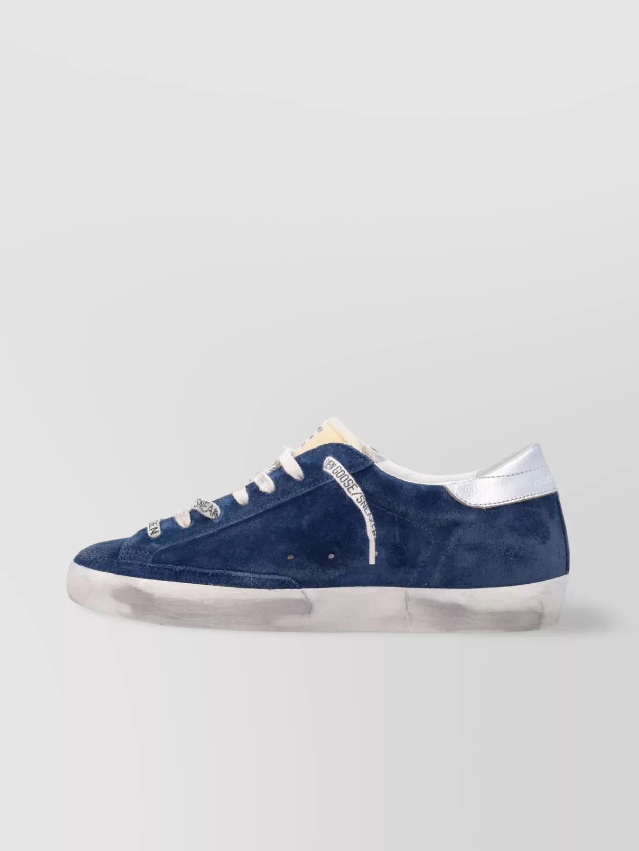 Golden Goose Suede Finish Sneakers Featuring Metallic Touch