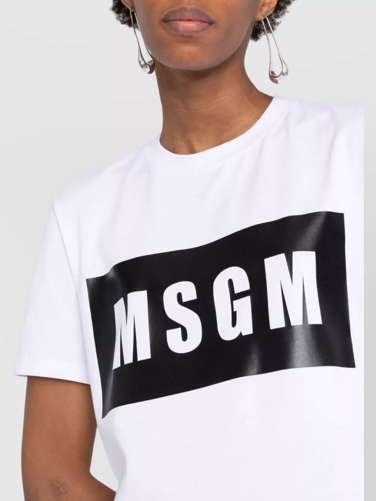 Msgm Relaxed Fit Crew Neck Short Sleeve T-Shirt