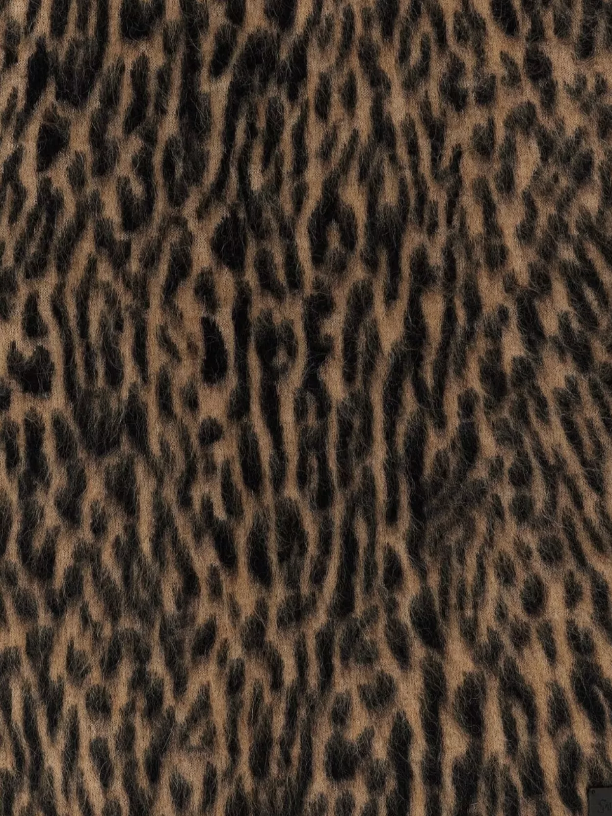 Saint Laurent Mohair Scarf With Leopard Pattern And Soft Texture