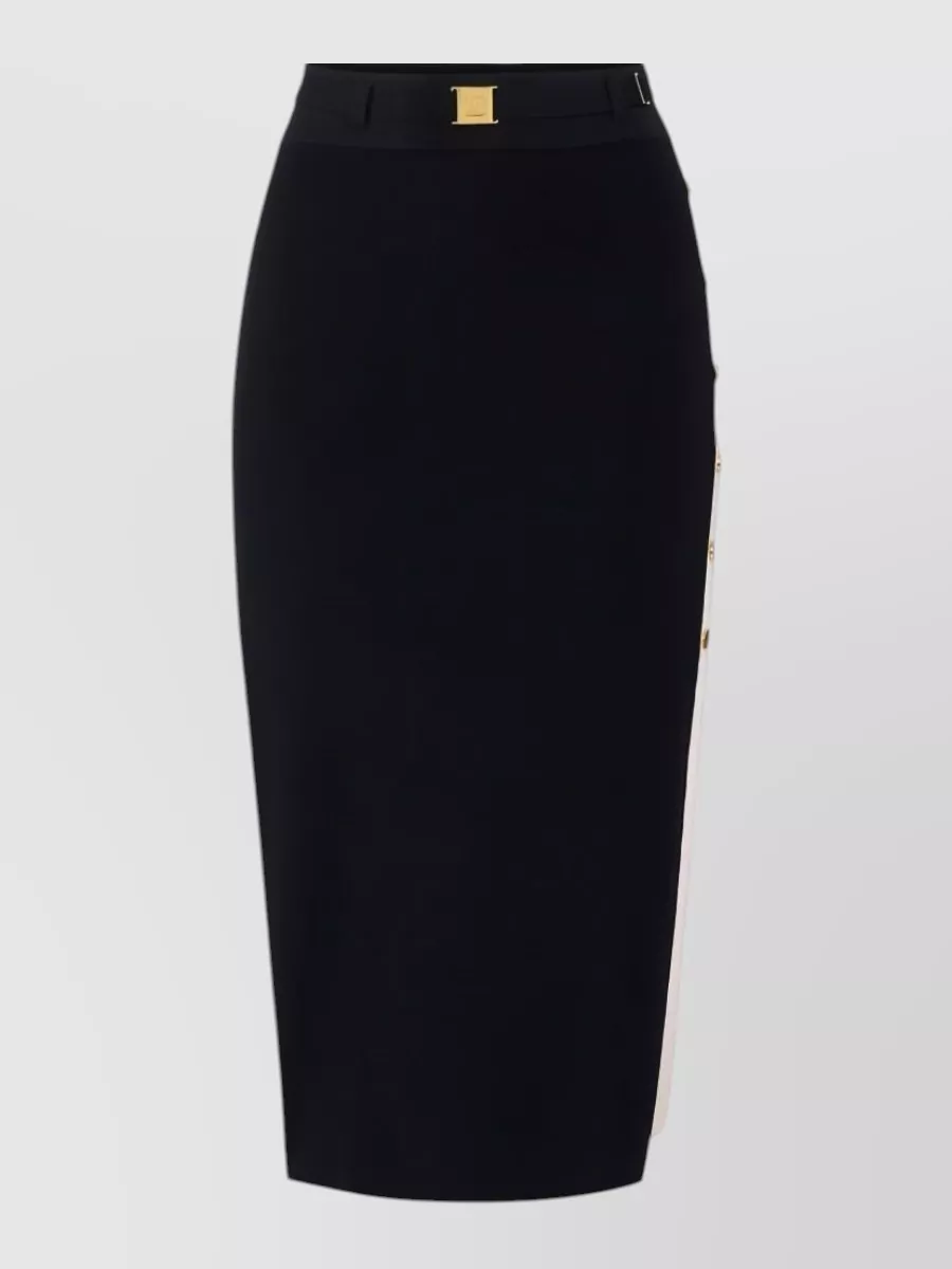 Elisabetta Franchi Knitted midi pencil skirt
