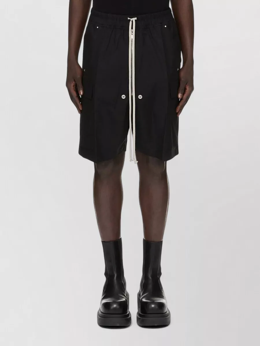 Rick Owens Cotton Knee-Length Wide-Leg Track Shorts