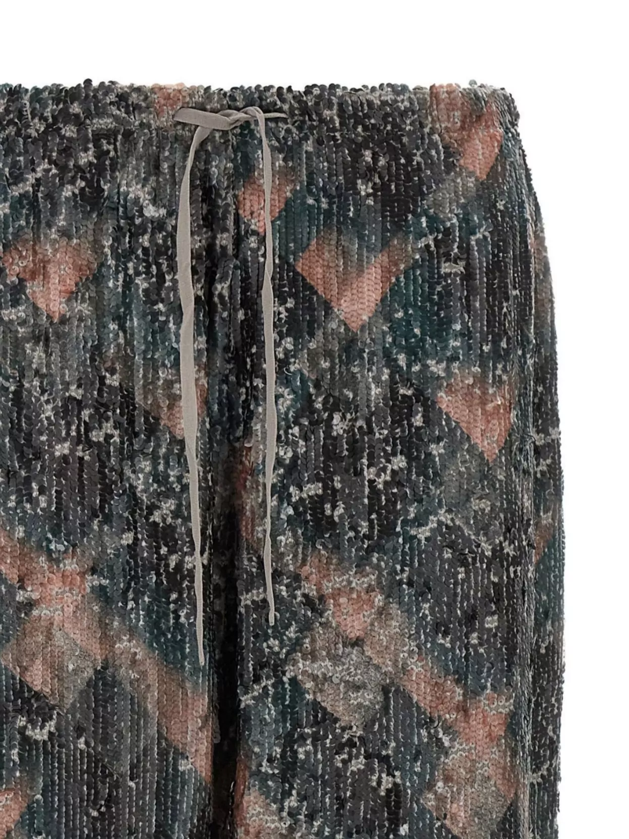 Dries Van Noten Waistband Pants Wide Leg Textured Fabric