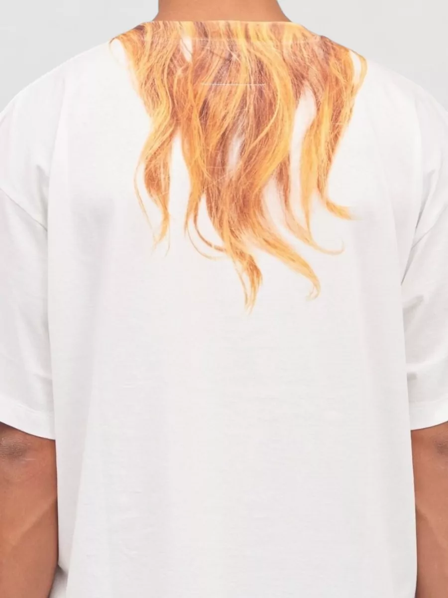 Mm6 Maison Margiela Logo Cotton T Shirt Graphic Print