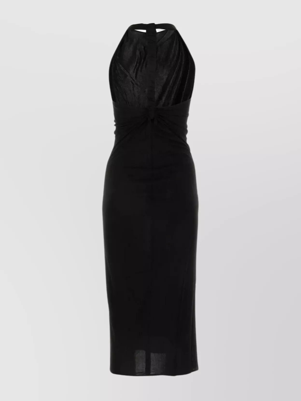 Shop Helmut Lang Viscose Dress With Unique Back Knot In Black