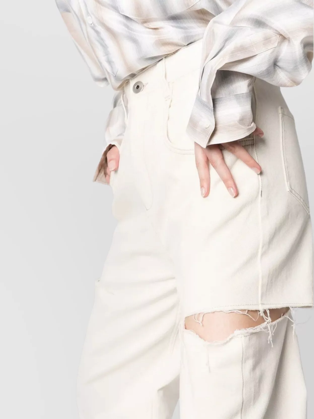 Maison Margiela High Waist Wide Leg Jeans