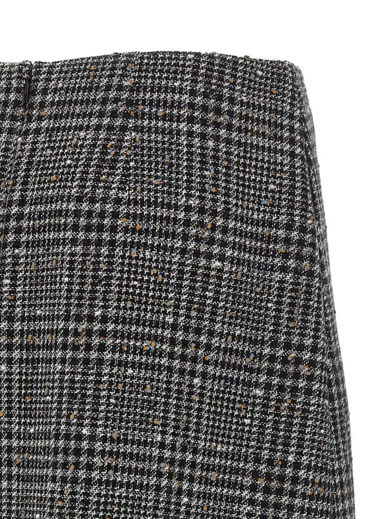 Fendi High-Waisted Checked Tweed Skirt