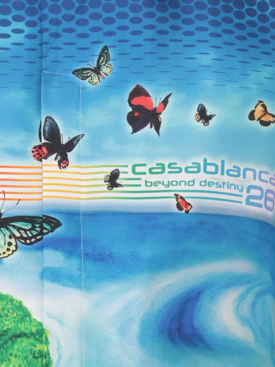 Casablanca Silk Short-Sleeve Printed Shirt