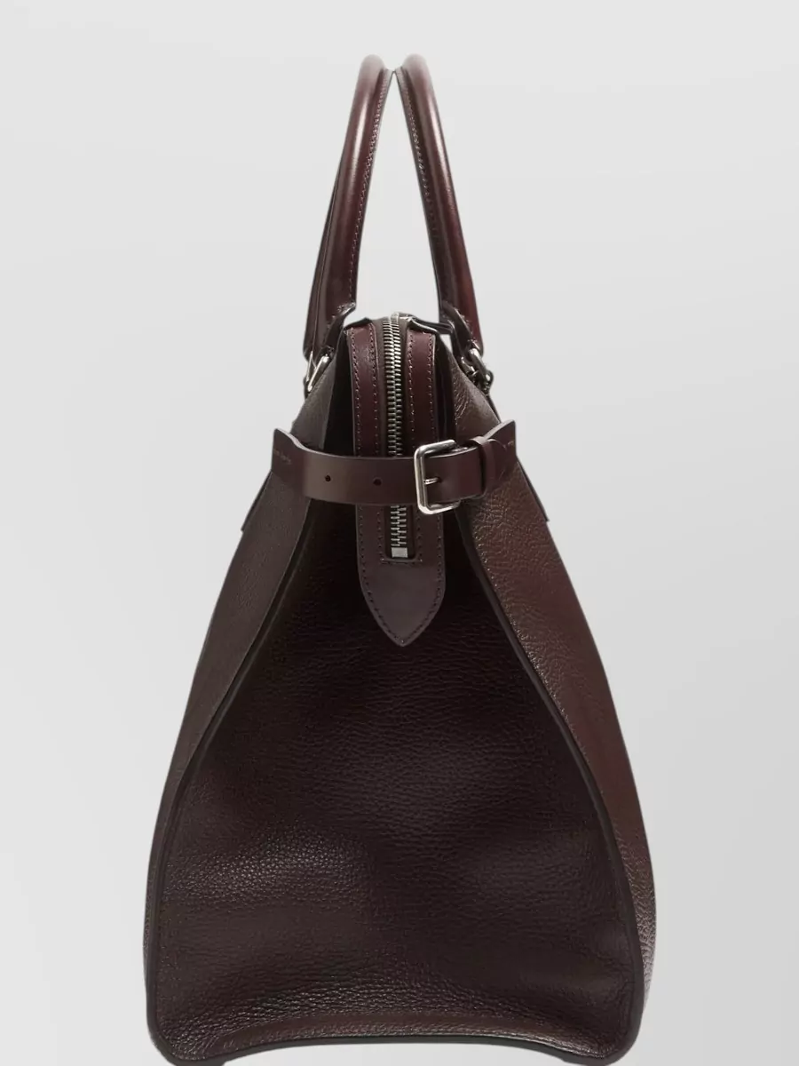 Valentino Deer Leather Large Double Handle Briefcase