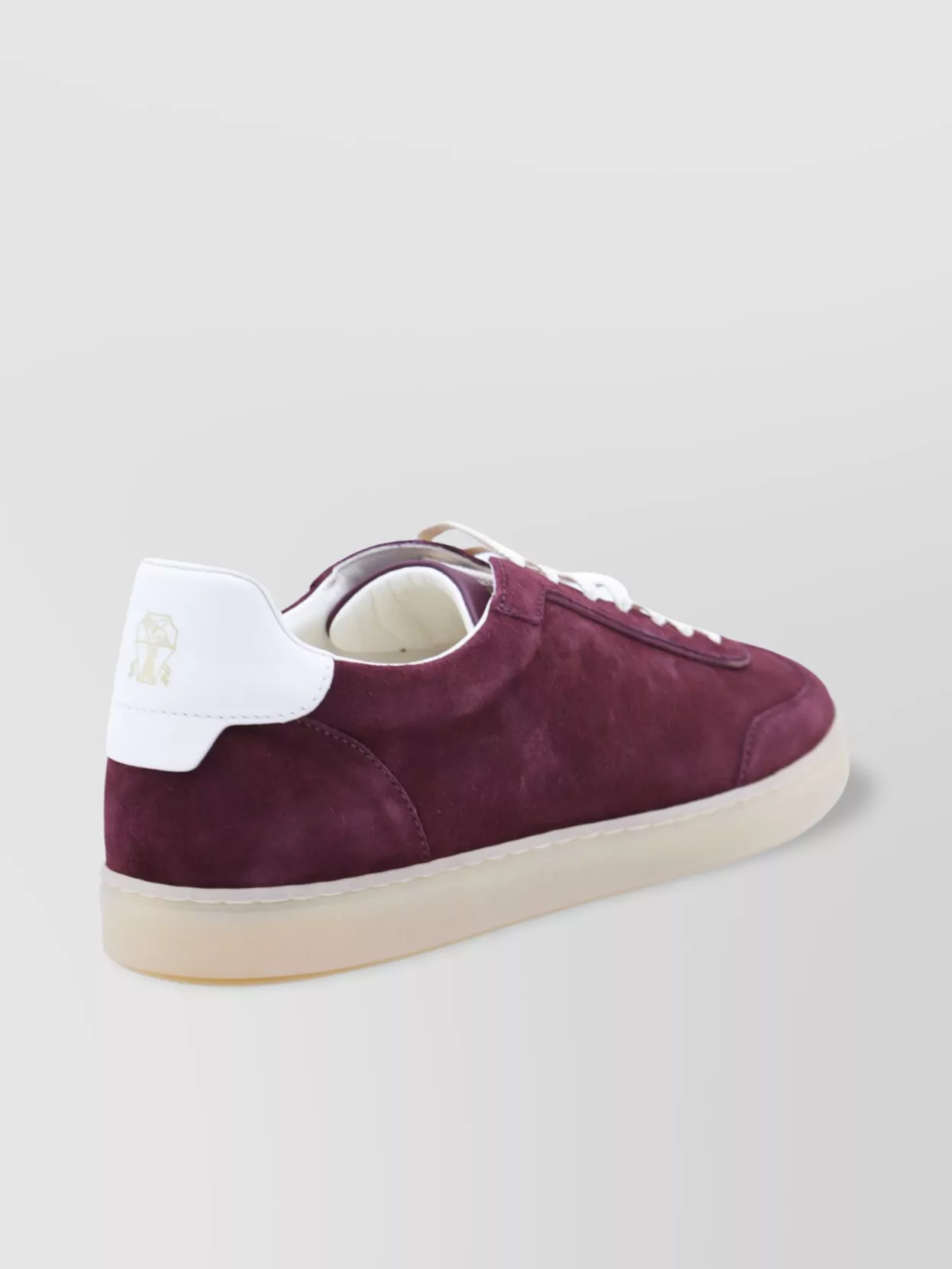 Brunello Cucinelli Low Top Suede Finish Rubber Sole Sneakers