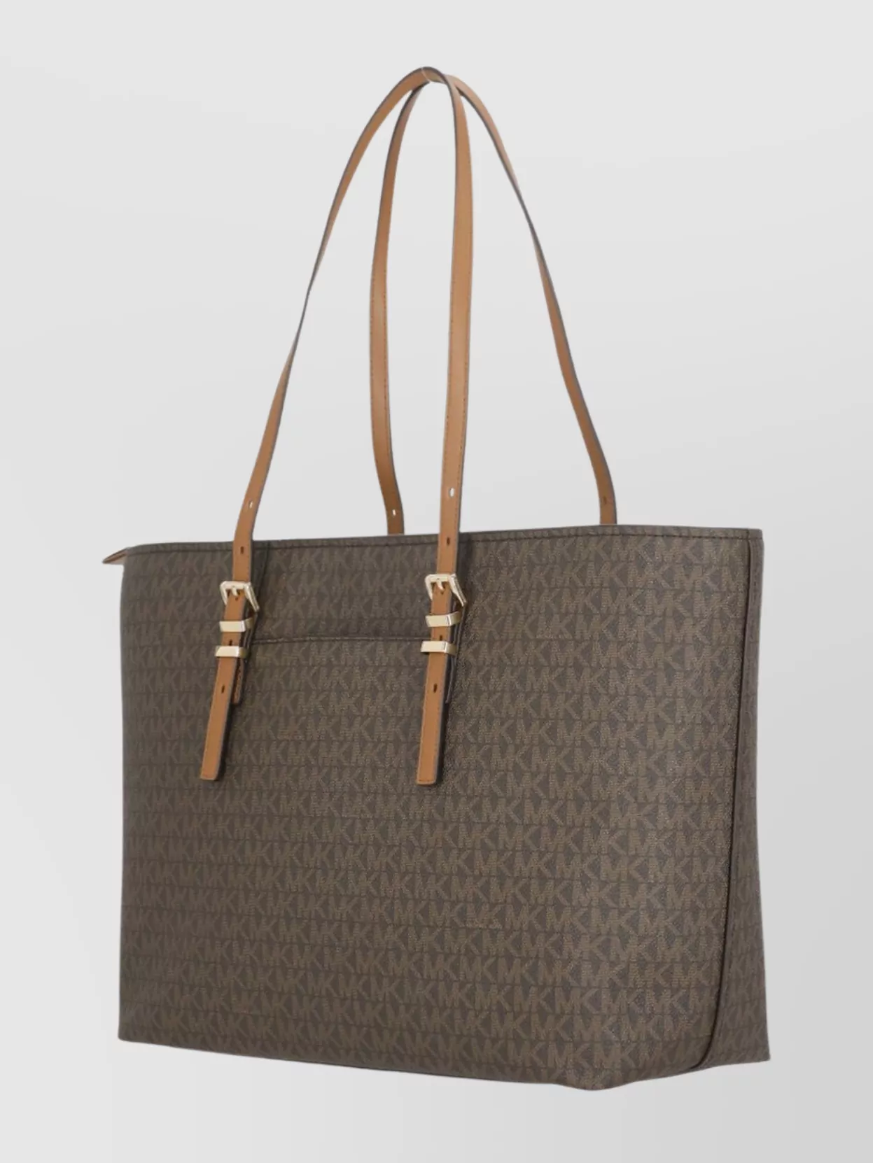 Michael Michael Kors Adjustable Strap Monogram Shoulder Bag In Brown
