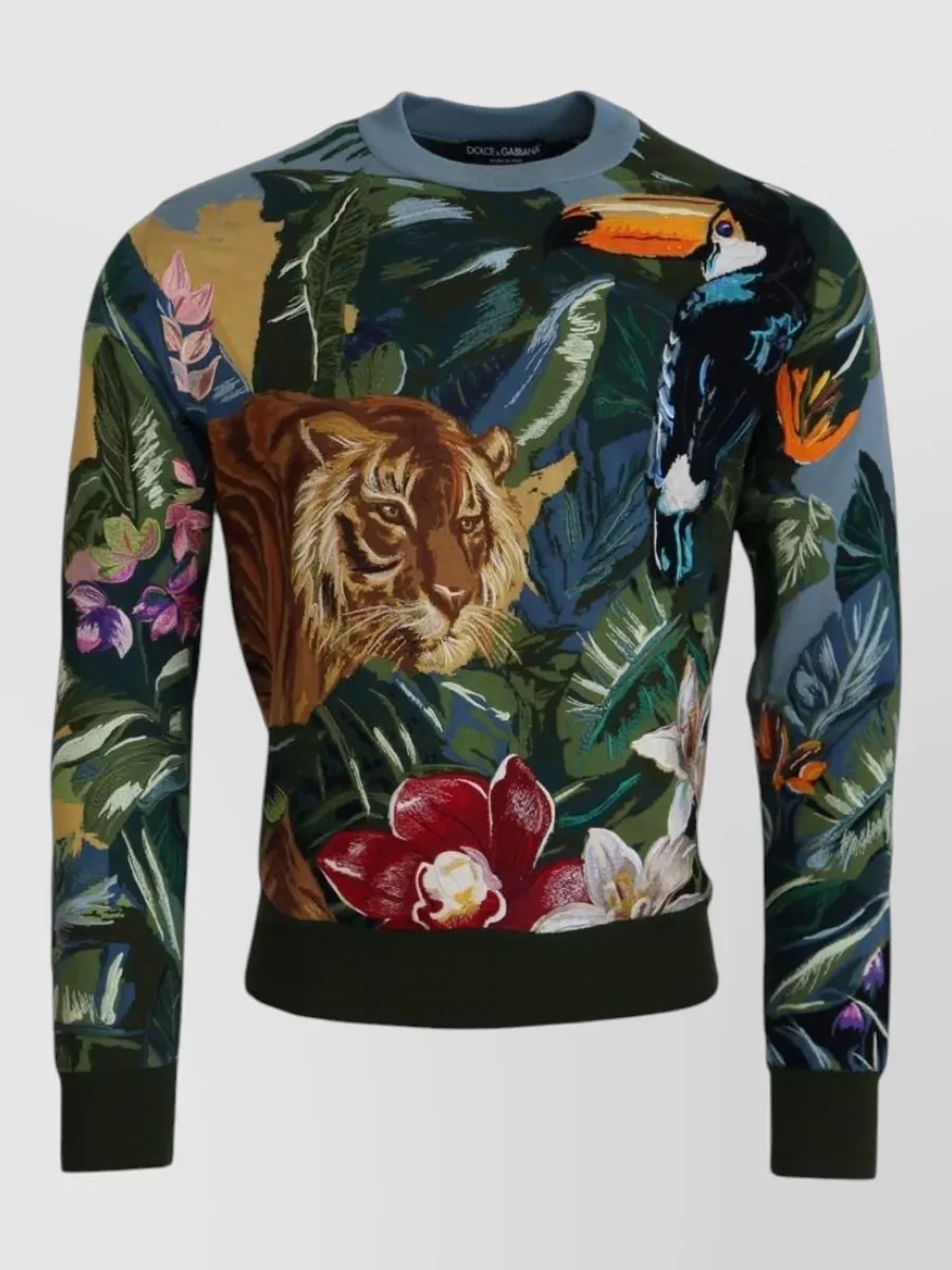 Dolce&Gabbana wool silk printed sweater