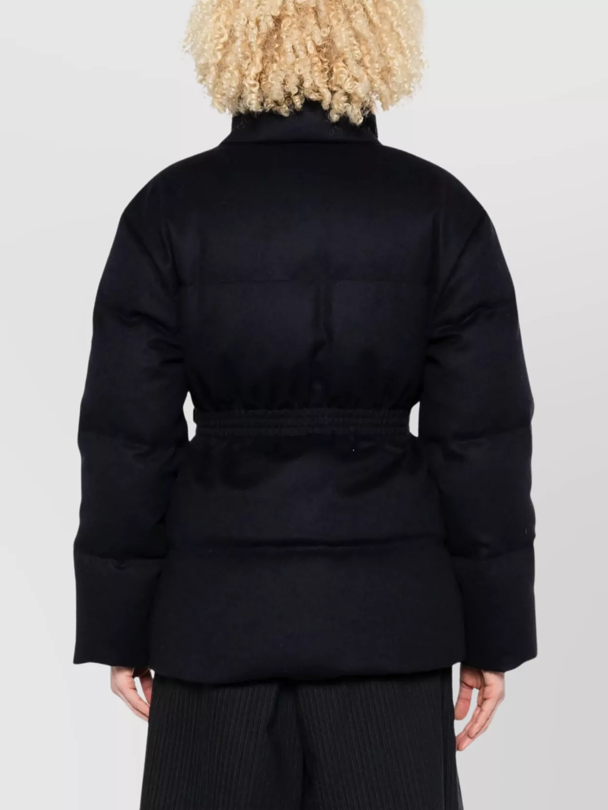 Prada Collar Belted Waist Long Sleeves Padded Design