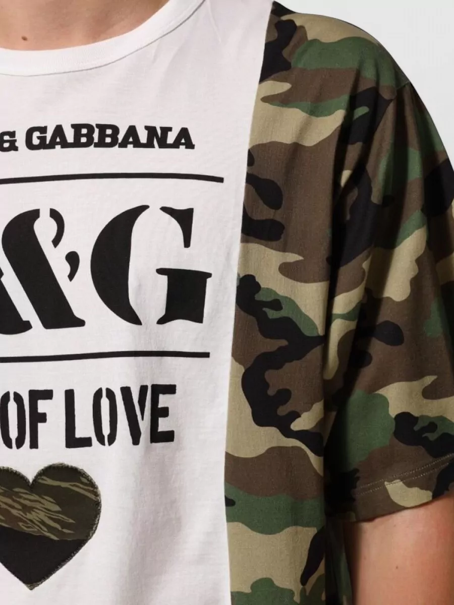 Dolce&Gabbana Camouflage Logo Cotton T-Shirt