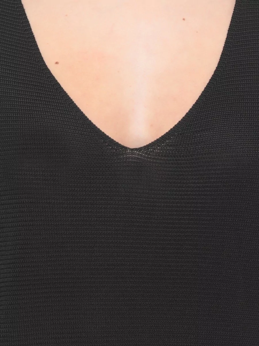Loulou Studio V-Neck Long-Sleeve Knitted Top