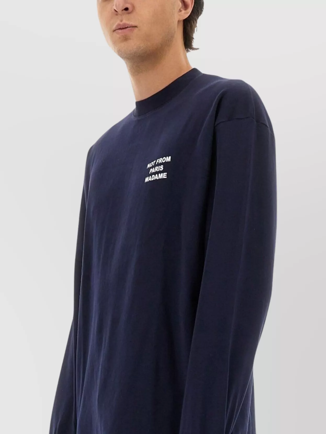 Drôle De Monsieur Graphic Print Crew Neck Long Sleeve Sweater