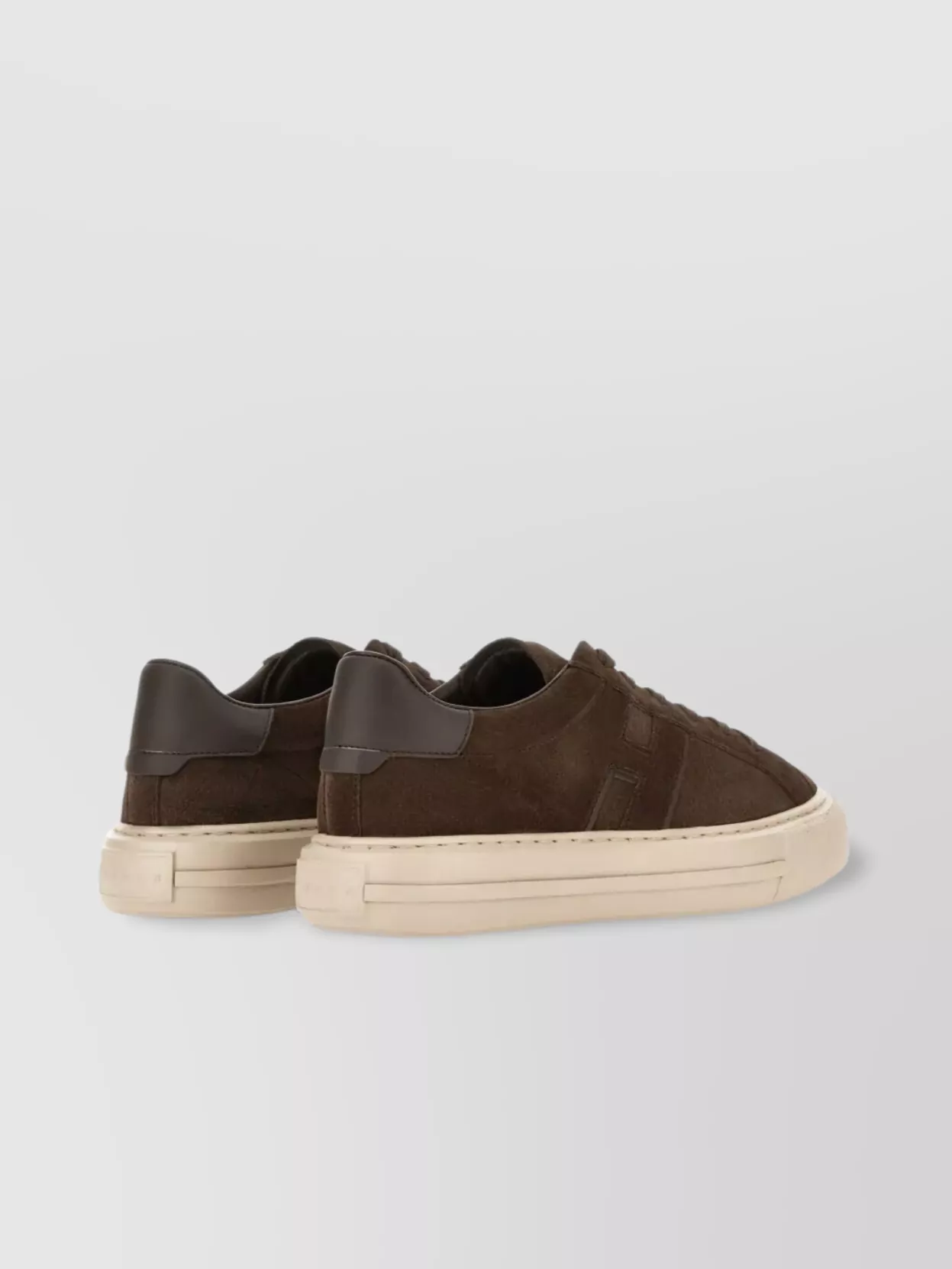 Hogan H691 Lace-up Sneakers With Suede Upper And Memory Foam Comfort In Brown