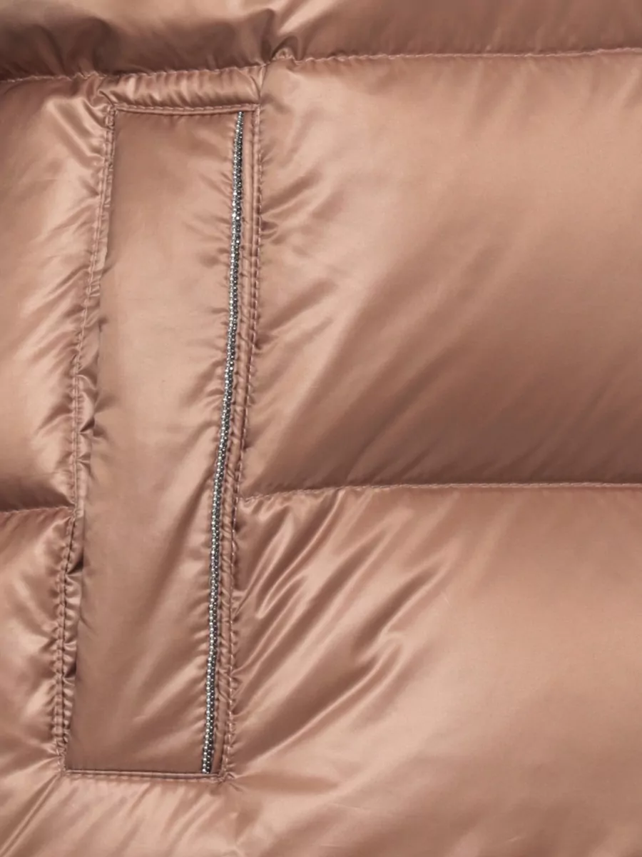 Peserico Quilted Hooded Sleeveless Puffer Jacket